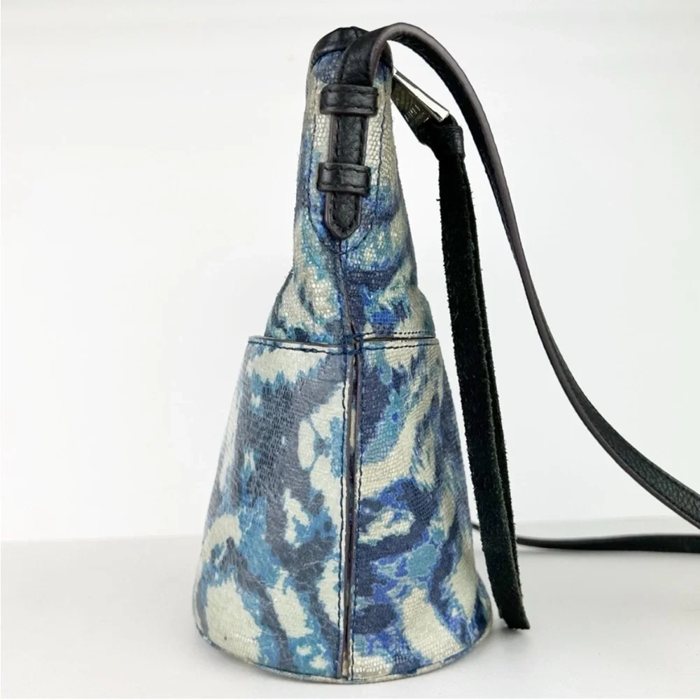 Aimee Kestenberg Leather Multi Blue Crossbody Bag Purse